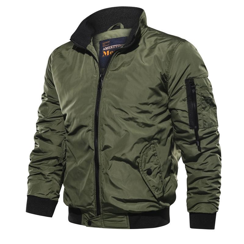 Large Size Men's Cotton Jacket European and American Coat Simple Fashion Men's Jacket