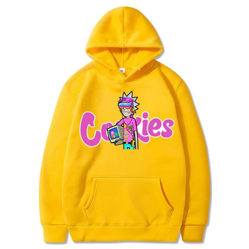 2025 New Anime Cookies Printed Fleece Men's Autumn and Winter Men's and Women's Sweatshirts Hoodies