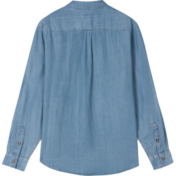 Levis Loose Fashion Trend Long Sleeve Shirt Women Shirts Blue A8745-0003