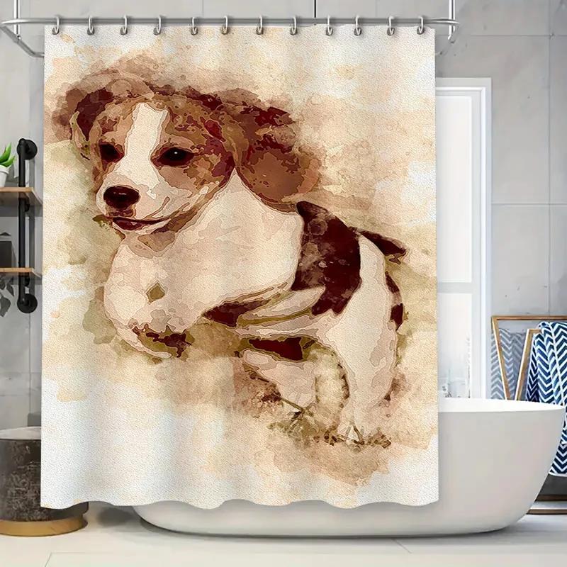

Creative Waterproof Pet Print Shower Curtain Decor Bathroom Accessories For Home Decoration Size Please Specify In Or W60H190(CM)-1 Pcs