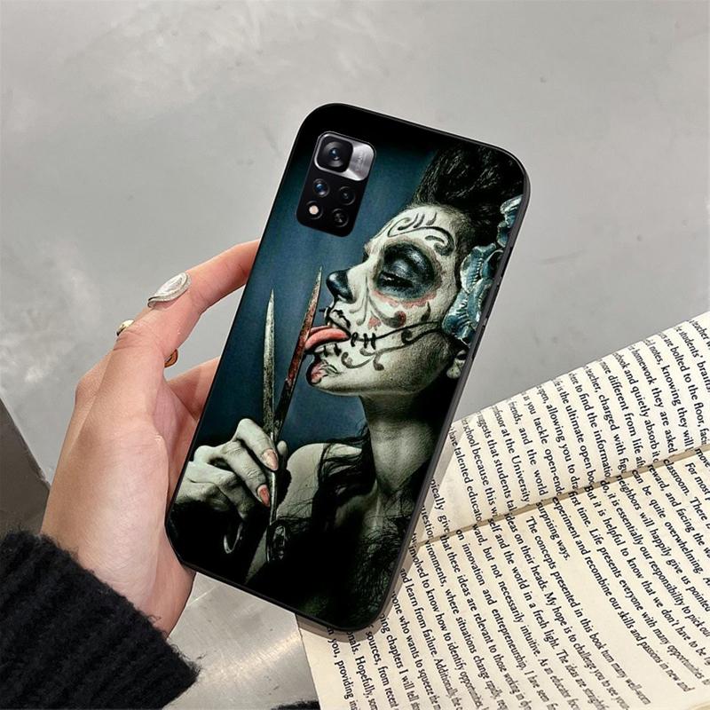 Phone Case For Xiaomi Redmi Note 13 12S 12 Pro 11S 11 10 Pro 10S 12S Redmi 10 10C 9C 13C Skull Skeleton Woman