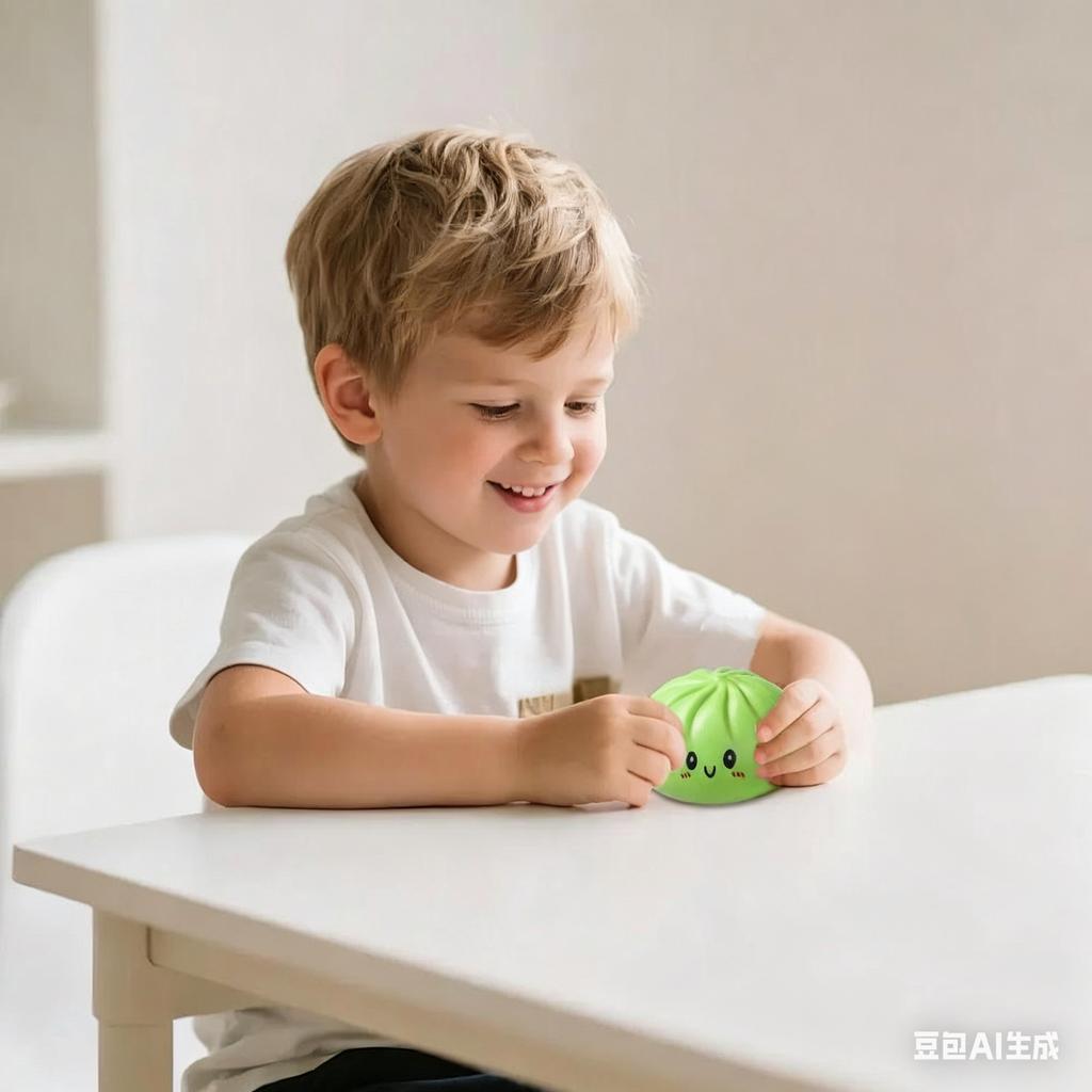 Stress Relief Toys Giant Dumpling Squishy, Soft Squeeze Toy for Adults & Kids, Cute Smile Face Decompression Toy with Storage Box