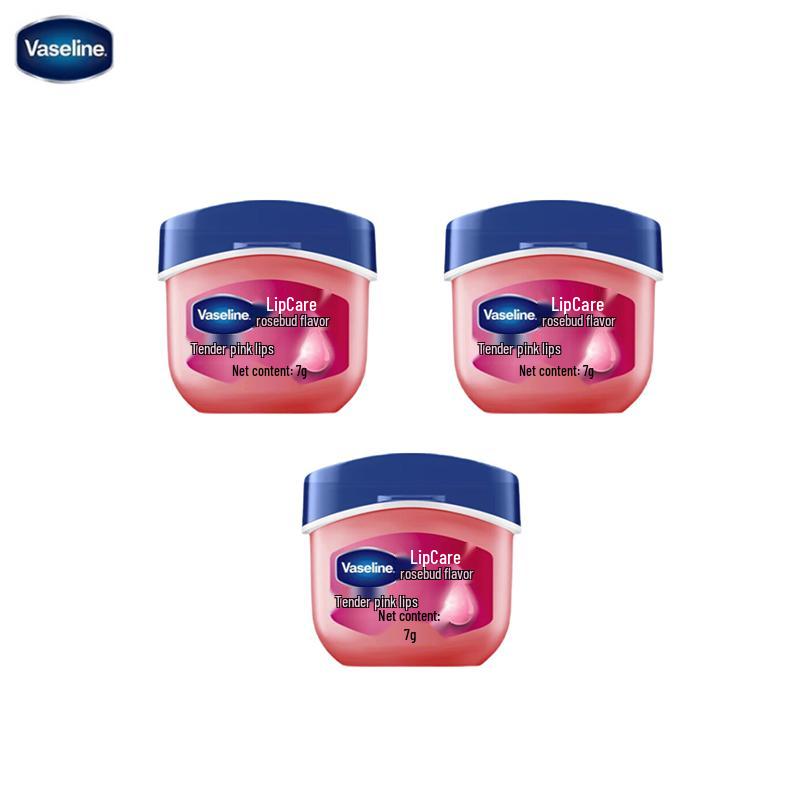 Vaseline Classic Rose Tinted Lip Balm (3-Pack)