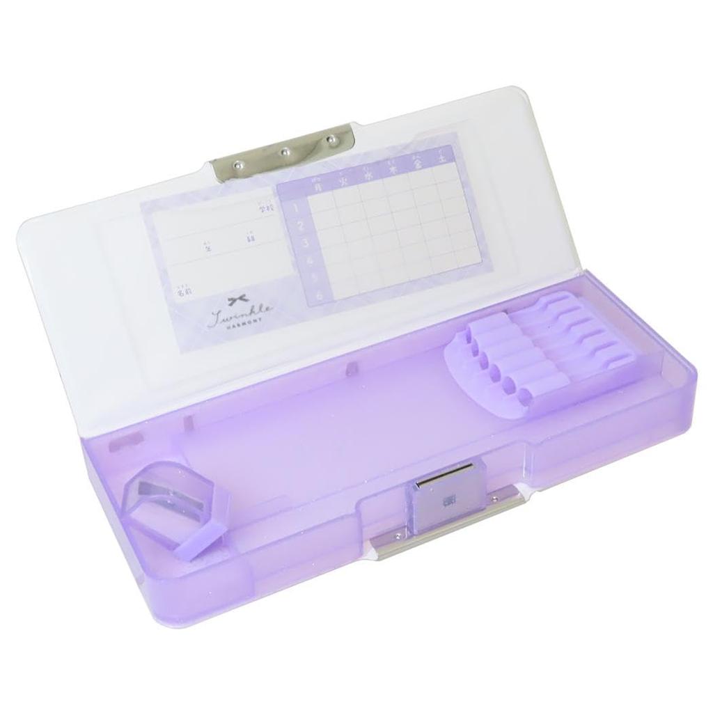 Kamio Japan Twinkle Harmony Cat Compact Double-Sided Pencil Case, 228686