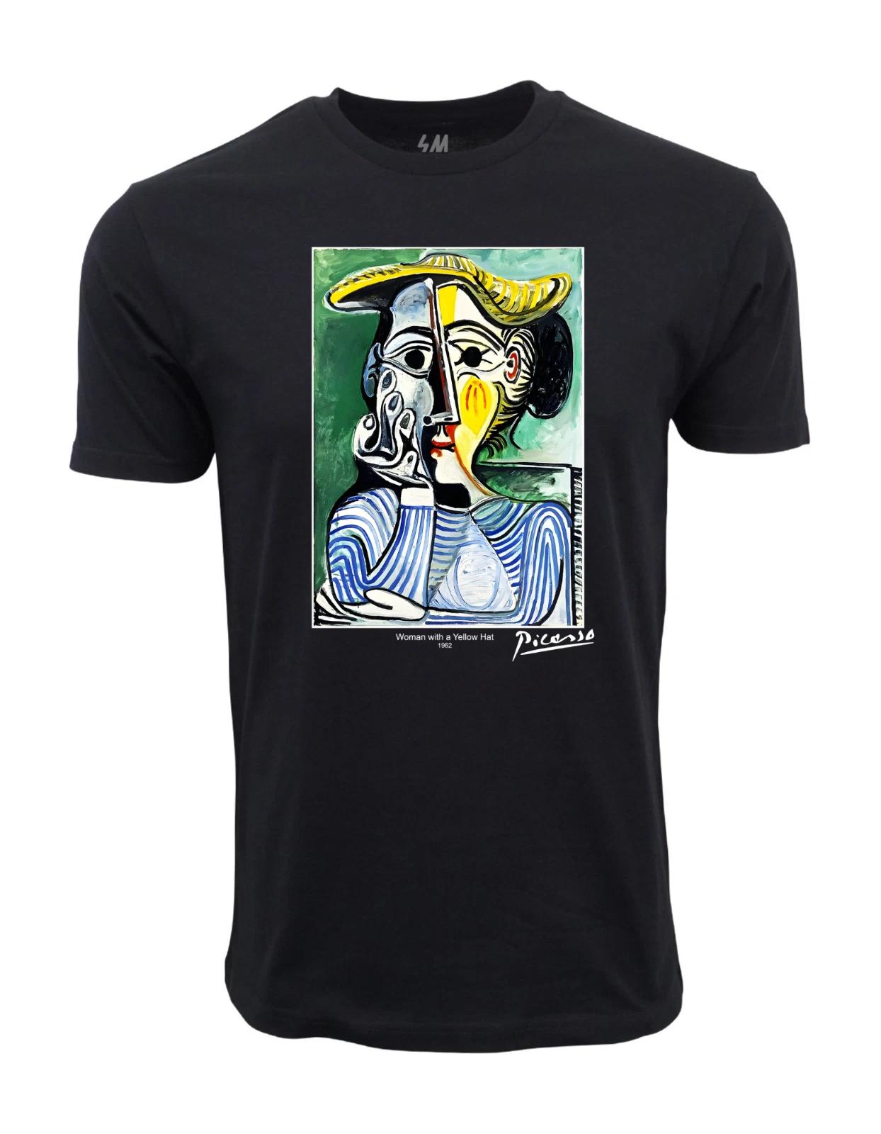 

Unisex Adult Casual Graphic 90s PICASSO WOMAN WITH A YELLOW HAT T... XXXL