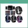 Pulseira de Silicone para Fitbit Blaze com Fivela de Aço Inoxidável Para Rastreamento de Fitness e Uso Diário