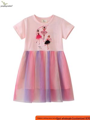 Mädchen-Netz-Cartoon-Sommerkleid - Stilvolles Prinzessinnen-Design für Kinder