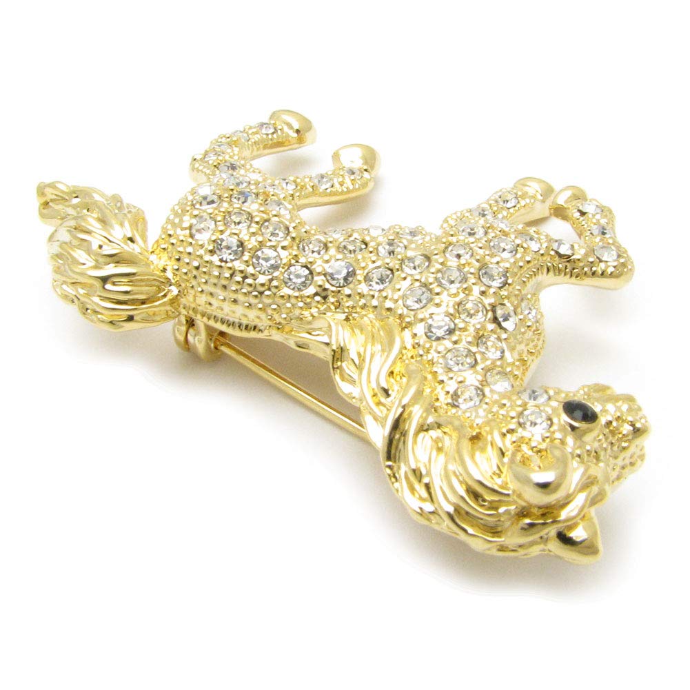 Brooch Horse Thoroughbred Lapel Pin for Women and Wedding KS52003 Men, (Gold)