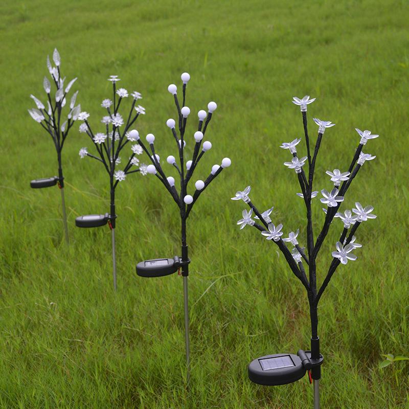 Customized Outdoor Cherry Blossom LED Solar Lights for Garden Decor