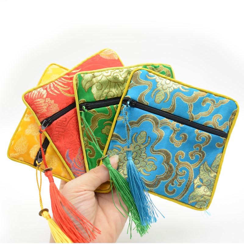 Custom Brocade Jewelry & Lucky Bag - Embroidered Cultural, Bead & Bracelet Bag