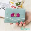 Candy Color Bow Damenmode Geldbörse PU Leder Karte Münzbörse