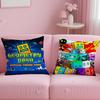 classic game Geometry Dash Cushion Cover Soft  EasyWash Pillow Case  Versatile for Couch Bed Travel and Office