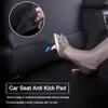 RTJF7 1pcs Leather Car Seat Back Kick Guard Cover For BMW M Emblem M1 M2 M3 M5 X1 X3 X5 X6 E46 E39 E36 E60 Interior Accessories