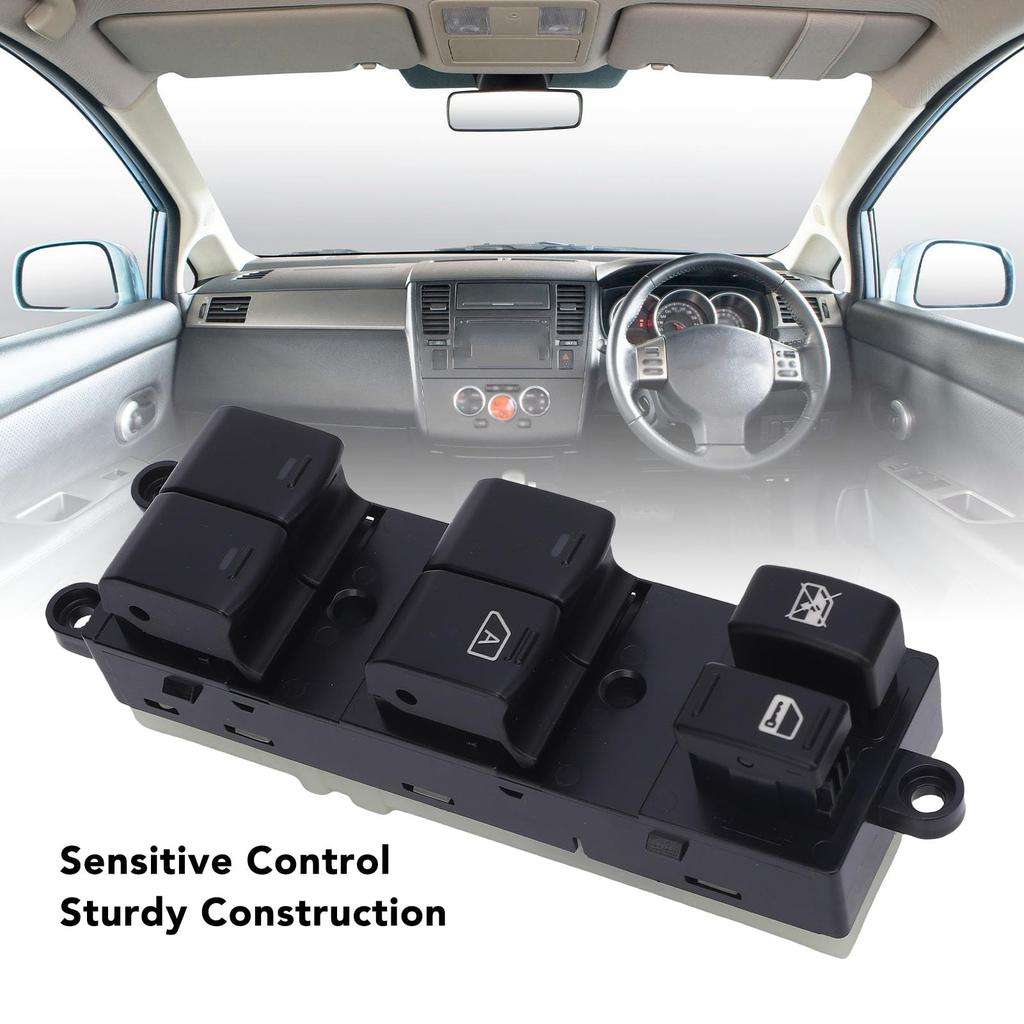 Power Window Control Switch, 25401-CJ41A Right Driver Side Master Power Window Switch Replace TIIDA