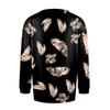 Women's New Button Collar Fashion Retro Printed Long Sleeves T-Shirt Slim Top Casual Tops