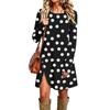 Women's Casual Print Round Neck Long Sleeve Dress