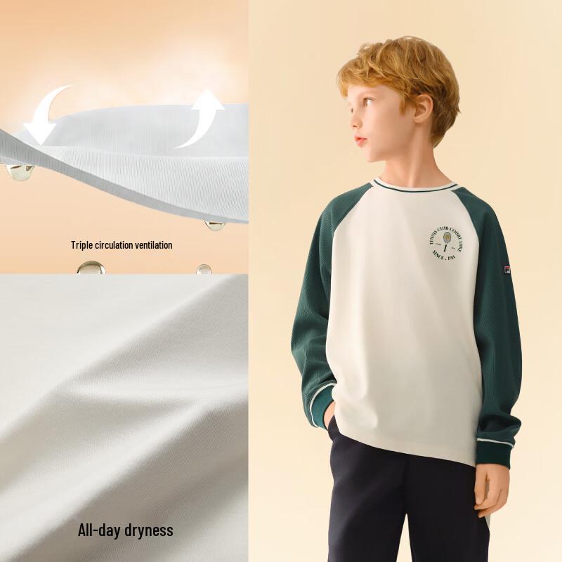 FILA Kids' Boys' Long-Sleeve Colorblock Raglan T-Shirt