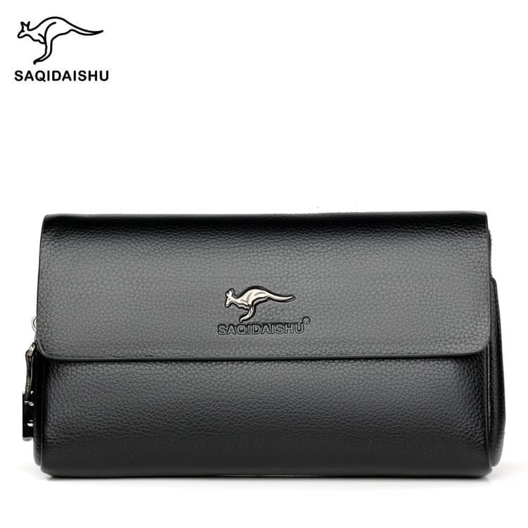 Men s Simple Business Clutch Bag Wristband Multi-compartment