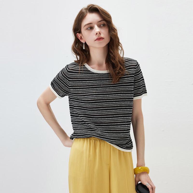 Women's Short Sleeve Knitted T-shirt
