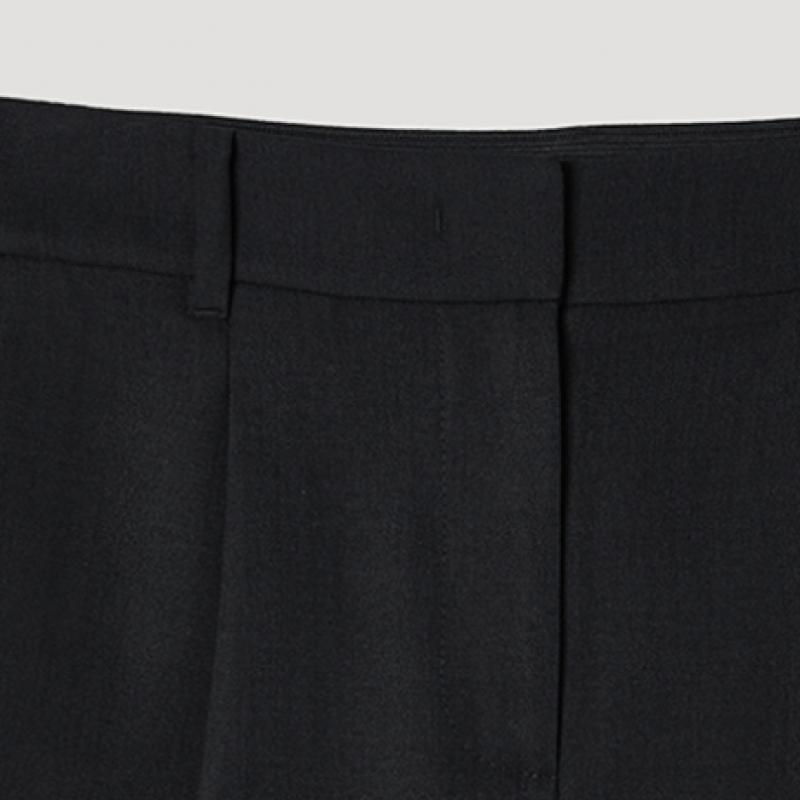 [She S miSS] One Tuck Back Banding Half pantS SwwSpp22010 Bk