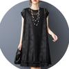Short Sleeve Plus Size Black Lace Vintage New In Dresses for Women Casual Loose Midi Summer Dress
