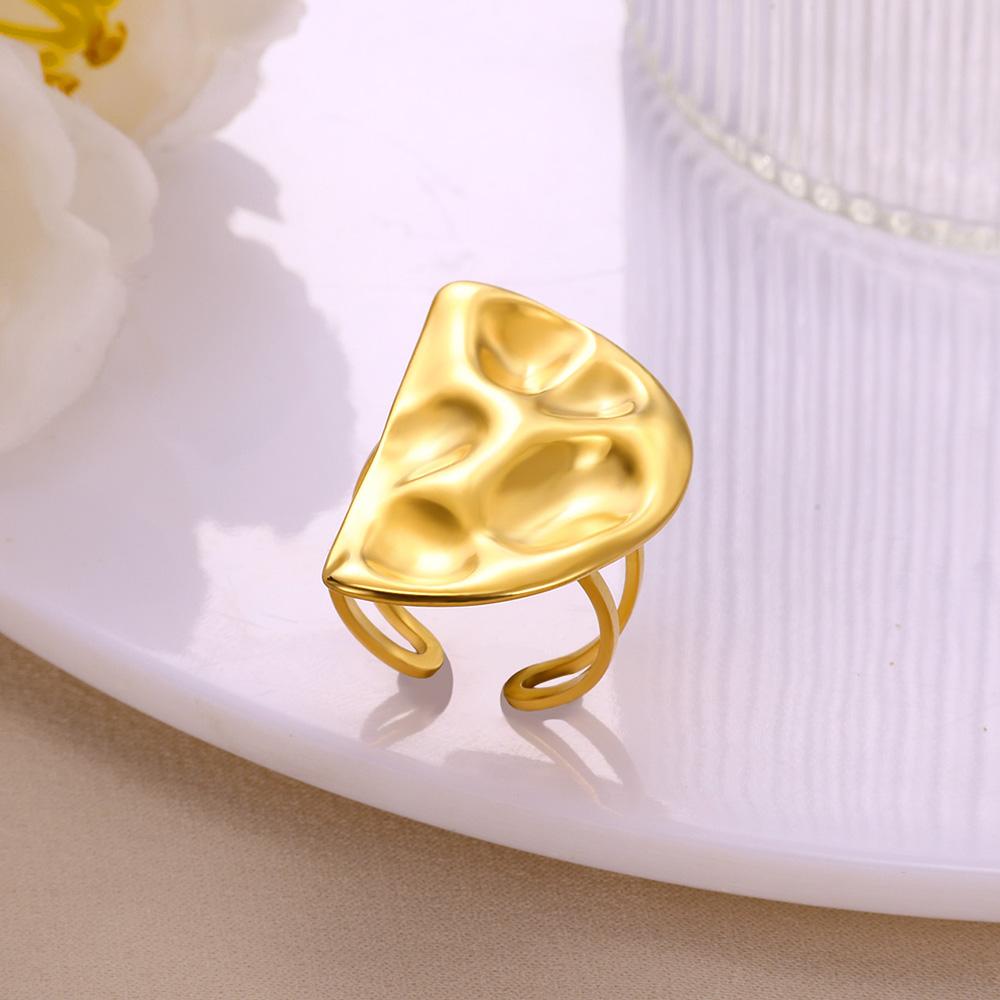 

Punk Stainless Steel Daisy Ring For Women Men Fashion Gold Color Geometric Dragonfly Exaggerated Rings Love Jewelry Anillos Gift resizable