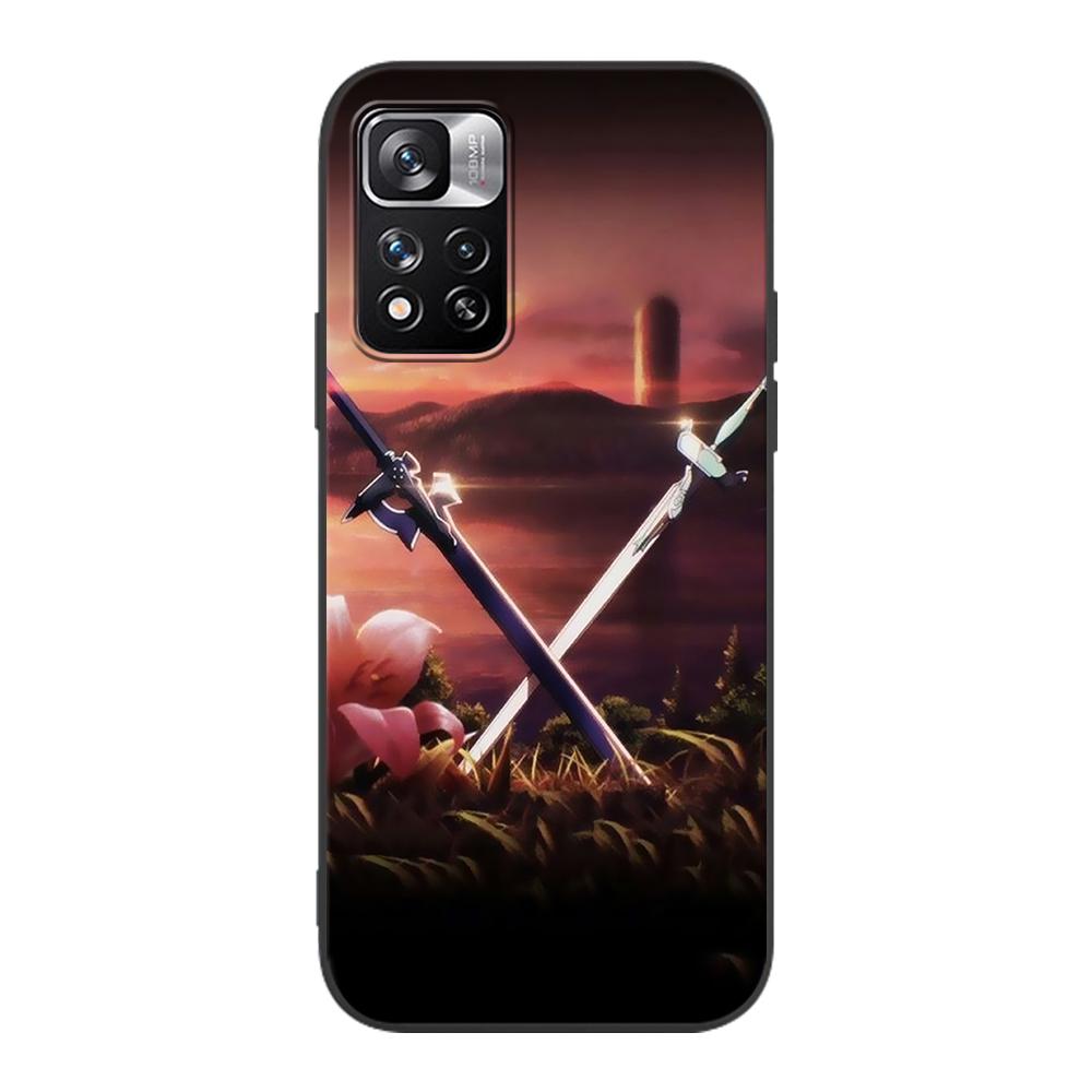 Sword Art Online 3 Alicization Case for Xiaomi Redmi Note 9S 9 8 10 11 Pro 9C 9A 7 8T 7A 8A 6A 6 10S Black Soft Cell Phone Cover