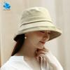 Summer New Bucket Hat Big Eaves Sunshade Simple Sunscreen Hat UV Protection Fashion Temperament Sun Hat