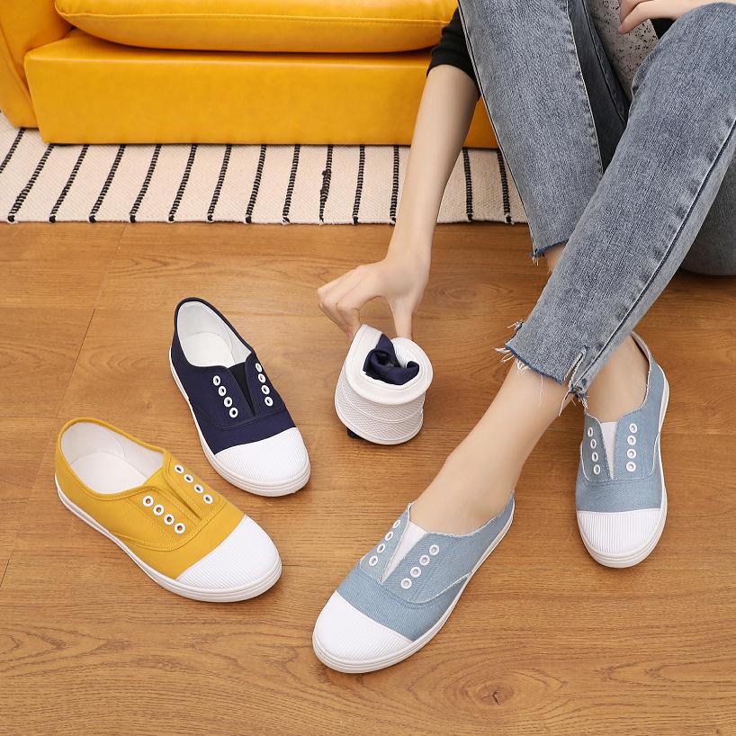 Fashion Women Canvas Shoes Platform Casual Sport Sneaker Girs Low Top Flats Vintage Biscuit Tenis Trainers Female Chunky Chaussure Mujer