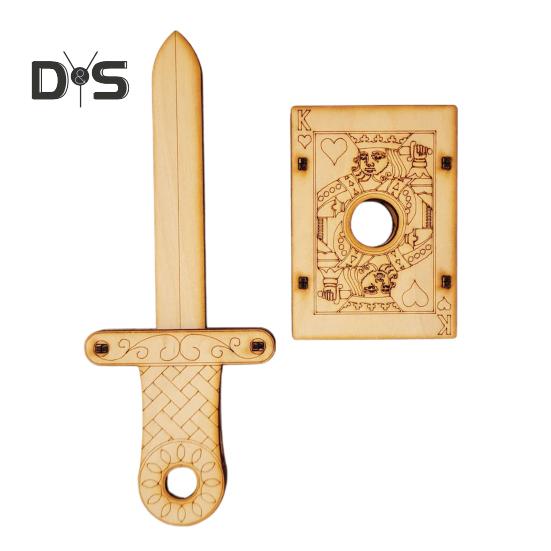 

Деревянная игрушка для фокусов, винтажная игрушка-головоломка для фокусов, портативный набор реквизита для фокусов, подарок для детей и взрослых, любителей головоломок A