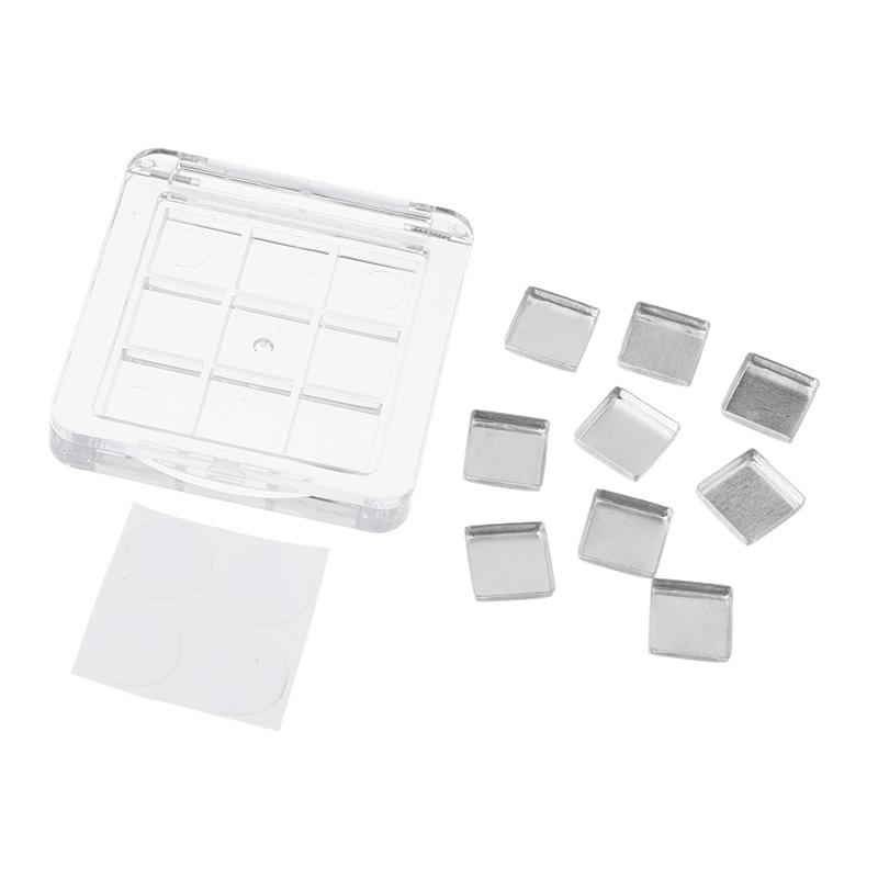 Paletă cu 9 Compartimente Goale pentru Fard de Pleoape, Recipient pentru Depozitarea Machiajului Ochilor, pentru Femei, Fete, Începători în Machiaj, Instrument DIY pentru Fard de Pleoape