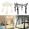 Sexy Mosquito Net Palace Four Door King/Queen Double Size Home Single  Bed Prevent Insect Outdoor Square Grace White Canopy Net