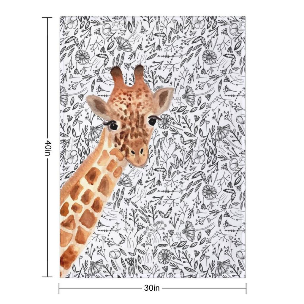 Aquarell Giraffe Überwurfdecke Polar Sofa Quilt Weihnachtsgeschenke Benutzerdefinierte Decken