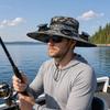 Wide-Brimmed Fan Hat with Solar USB Dual Fans Powered