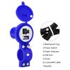 Universal Motorcycle USB Charger Socket Power Supply Port for Mobile Phone Waterproof Blue