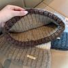 Hat Women's Rough Knitted Wool Hat Autumn and Winter Versatile Big Head Circumference Color Matching Loose Ins Trendy Face Small Headhat