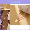Trendy Three Layered Pink Heart Pendant Necklace For Women Perfect Birthday Gift