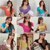 Women's Korean Square Collar Solid Short Sleeve Knitted Slim Pullover T-Shirt
