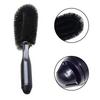 Simple Handle Car Wheel Brush Soft Bristle Tire Steel Ring Detail Cleaning Brush Car Washing Supplies Tool