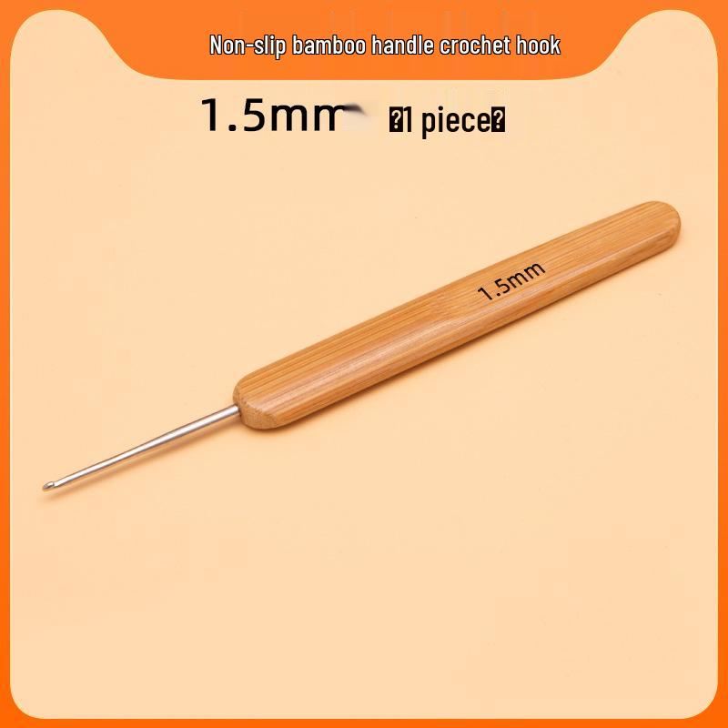 Carbonized Bamboo Crochet Yarn & Knitting Tool Set with Extra-Fine Old-Fashioned Bamboo Handle Set