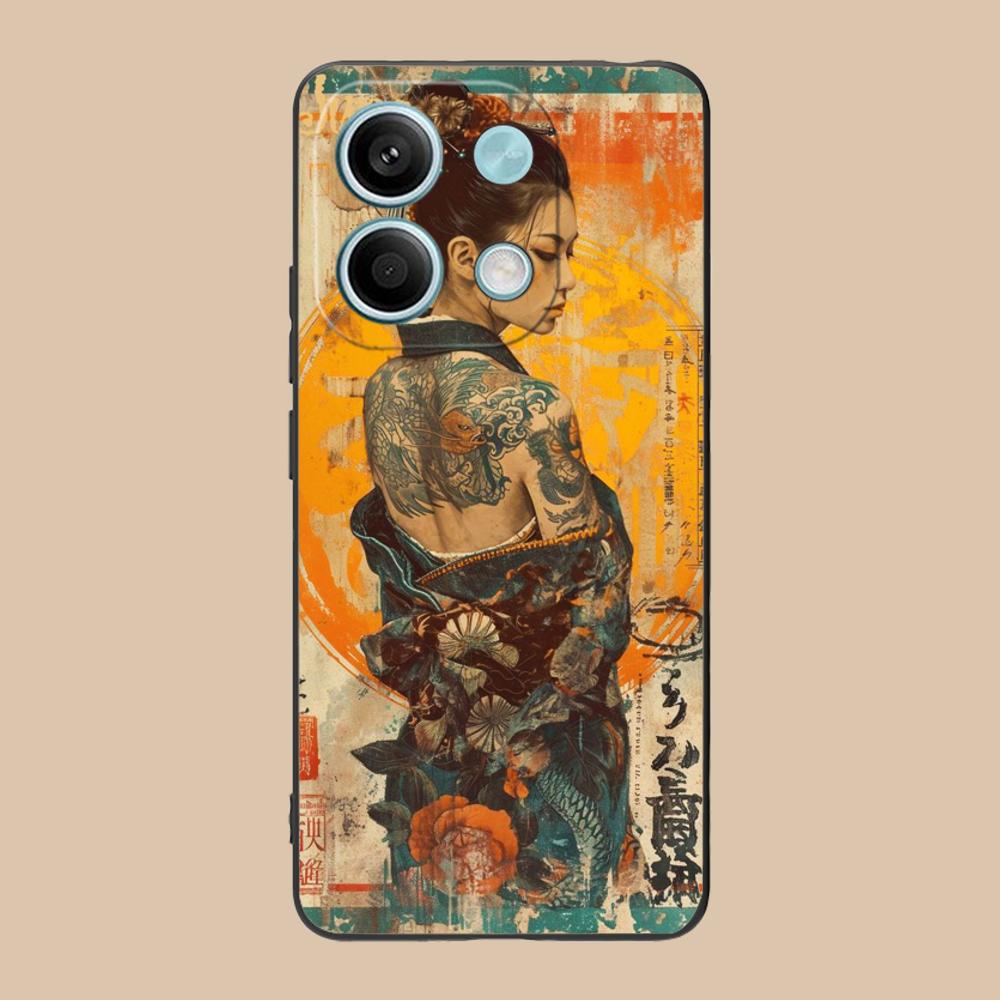 

Retro Tattoo Girl Mobile Phone Case for Xiaomi 15 14 13 12 Mi 11 T Ultra Lite Pro S X 5G Colour Printing Protective Cover Pretty Xiaomi 11T Pro