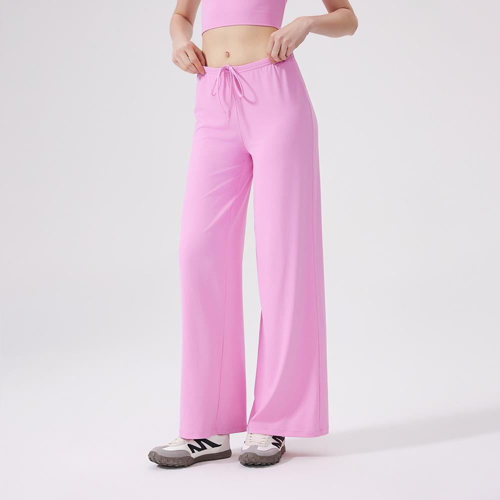 Sweatpants Cool Wide-leg Sports Trousers Antibacterial Loose and Thin Hanging Outdoor Running Yoga Pants Straight-leg Trousers