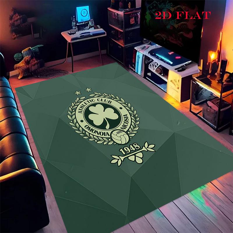 AC Omonia logo Carpet Rug for Living Room Bedroom Home Sofa Decoration,Kids play Nonslip Floor Mat