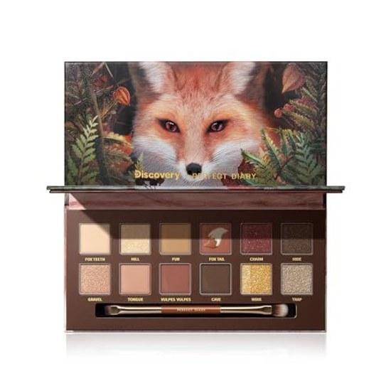 Perfect Diary Animal Eyeshadow Palette Popular Eye Makeup Gift Dimension Yellow Beige Autumn (Red Fox)