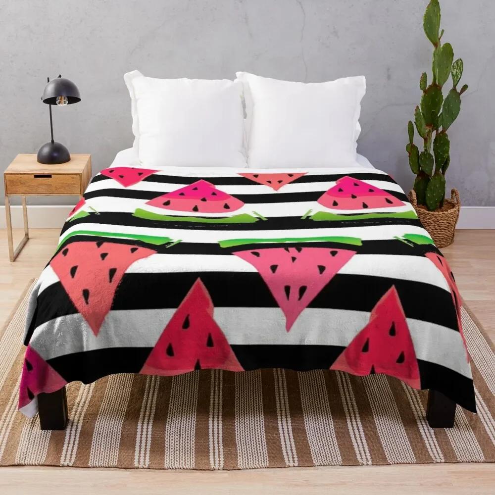 Coperta Morbida Anguria Rossa Matrimoniale Leggera in Pile di Flanella per Divano Letto Divano Viaggio Campeggio per Bambini Adulti