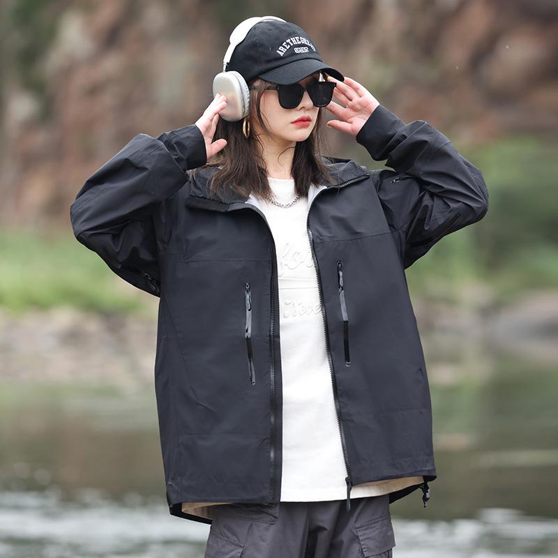 Chunqiu Bird Unisex Windproof Waterproof Loose Jacket - Heat-Sealed Outdoor Windbreaker