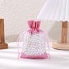 WTEMPO Clear Window Gift Bags Pearls Beads Jewelry Small Presents Packaging Drawstring Bags Perfect for Wedding Birthday Party Favors