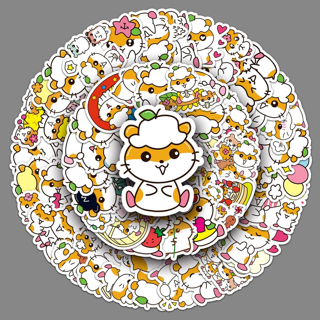 50 Cartoon Stickers Cute Sanrio Guka Decorative Water Cup Mobile Phone Case Computer Stickers