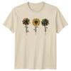 Camiseta Cristiana de Fe Esperanza Amor Girasol
