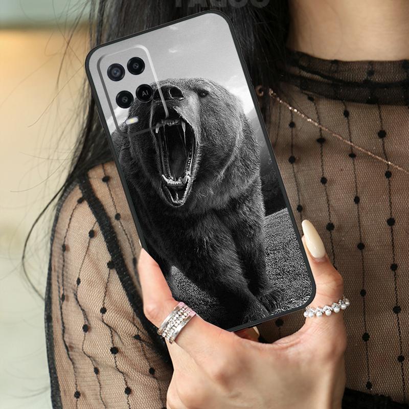Cute Grizzly Bear Case For Oppo A5 Pro A15 A17 A57 A77 A18 A38 A58 A78 A98 A94 A74 A54 A40 A60 A80 A96 A76 A16